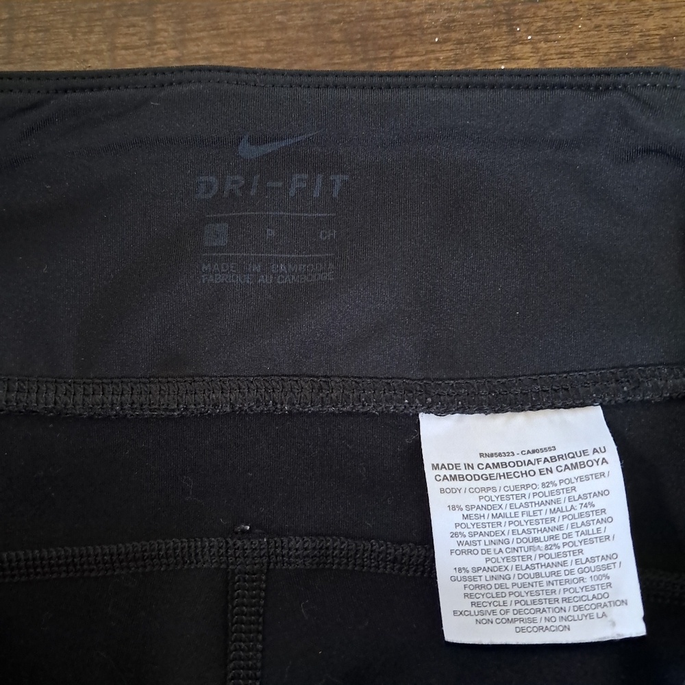 Nike Running Leggings Womens Size Small Dri-Fit Stretch Active Black - Picture 7 of 10